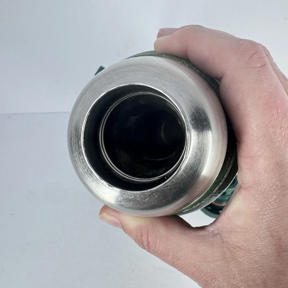 Stanley Classic Green Hammertone Vacuum Thermos Bottle 1 Qt Steel READ - Picture 8 of 13